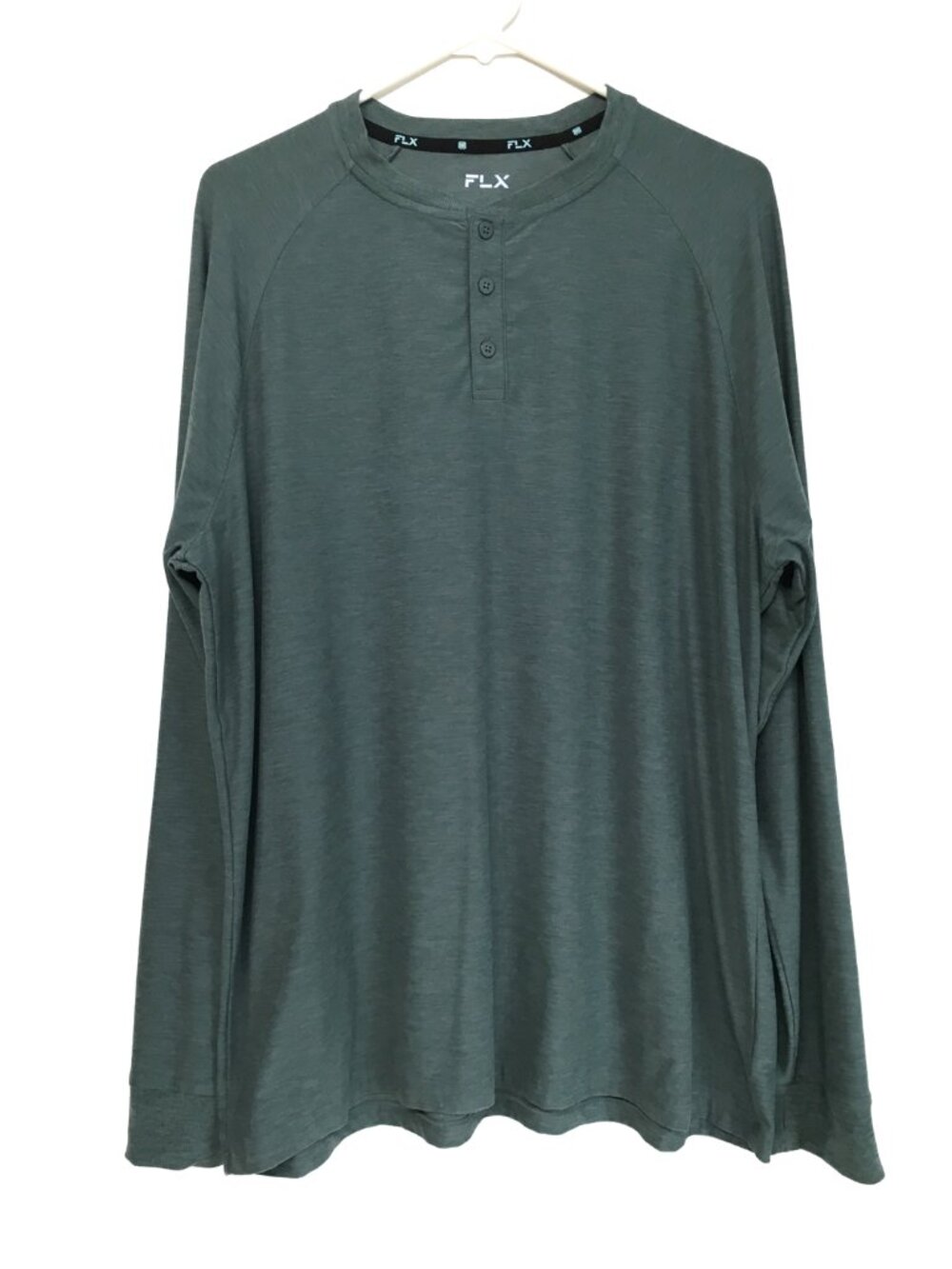 FLX Men's Green Long Sleeve Shirt Size XL